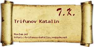 Trifunov Katalin névjegykártya